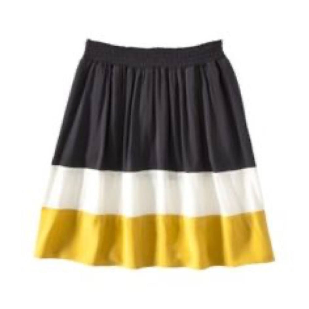 Vintage Mossimo Grey White And Gold Circle Skirt